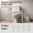 thumbnail image 3 of Naipo Toilet Seat Risers with Handles,  Raised Toilet Seat Riser for Seniors, handicap and Pregnant, Supports up to 300Lbs, Gray, 3 of 12