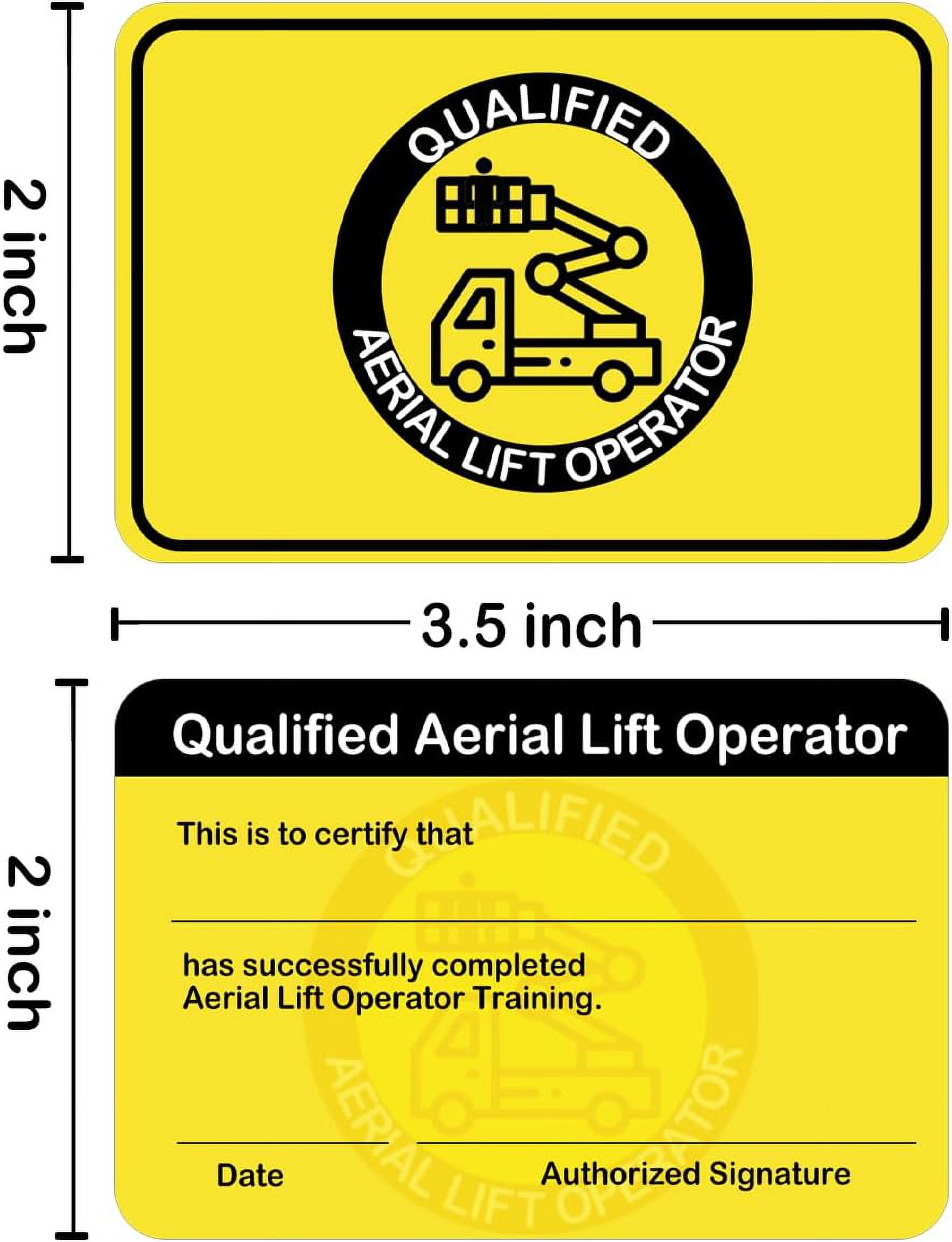Qualified Aerial Lift Operator Certification Card 3.5x2.25inch Aerial Lift Operators Driver Training Accessories Checklist 5Pcs - Walmart.com qualified-aerial-lift-operator-certification-card-3-5x2-25inch-aerial-lift-operators-driver-training-accessories-checklist-5pcs-walmart-com