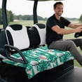 thumbnail image 5 of XYZCANDO Tropical Golf American Print Golf Cart Seat Cover | 4 Pockets Non-Slip Breathable Terry Cloth | 2-Seat Universal Fit For EZGO Club Car Yamaha, 5 of 8