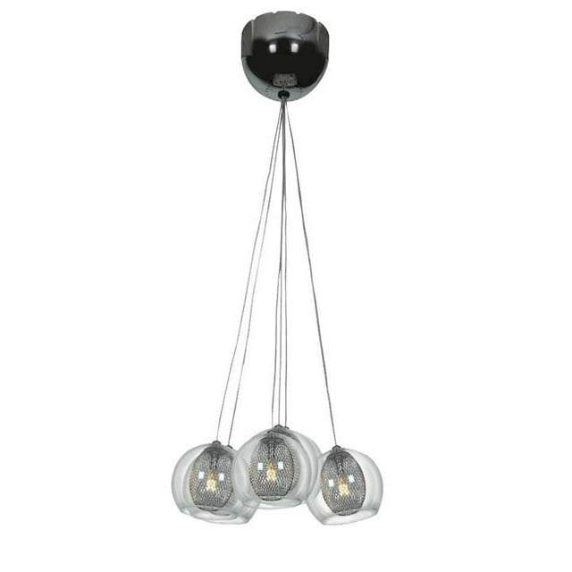 Access Lighting 52077-CH-CLR Aeria Seven Light Pendant - Clear Glass Shade, Chrome