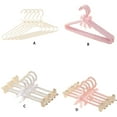 thumbnail image 2 of Matsuzay Juego de 5 perchas esenciales para ropa de adultos para bodas con perlas artificiales y detalle de lazo. Almacenamiento y organización del hogar Percha de ropa blanca, 2 of 6