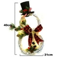 thumbnail image 2 of Decoración de corona de Navidad iluminada, corona de uva para la decoración de la pared del jardín del hogar de la puerta delantera Adepaton CPB-SSW60-1, 2 of 5
