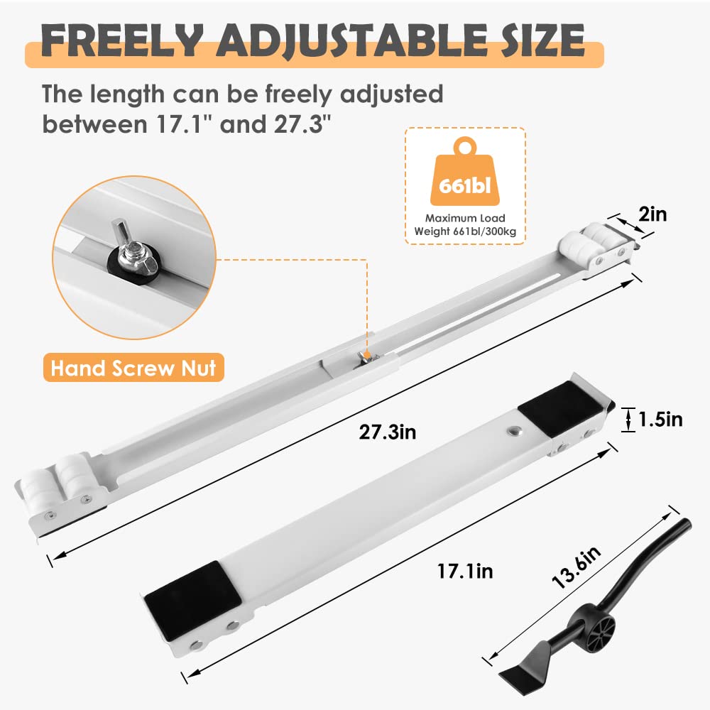 Appliance Mover Heavy Premium Appliance Moving Mat 300KG Load Bearing Detachable Double Row 24 Wheels Appliances Sliders