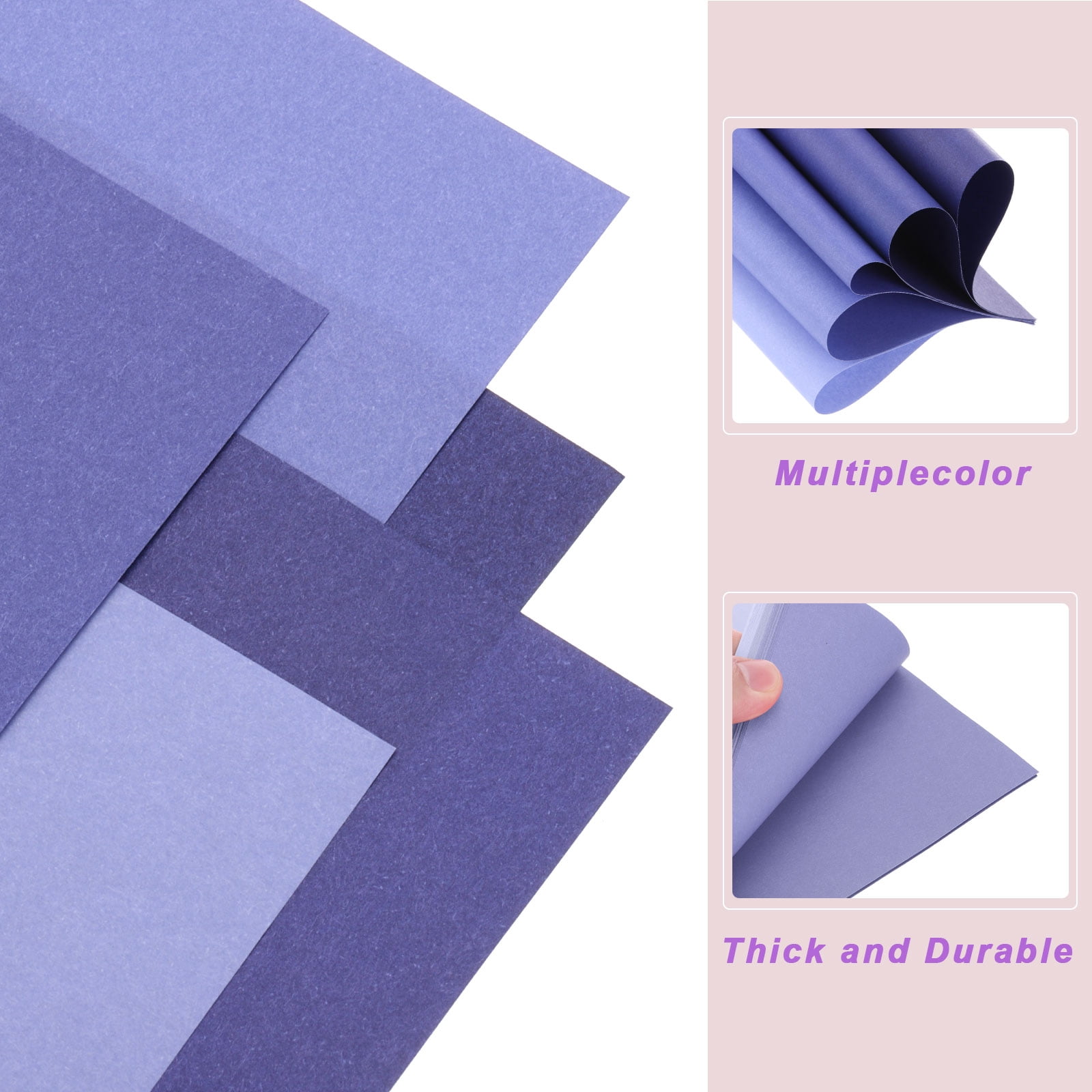 Uxcell 100 Sheets 10x10 Inch Origami Paper, 7 Colors Blue Square Origami Paper