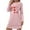 Pink, variant on Taqqpue Valentines Nightgowns for Women Heart Printed Cotton Night Gown Long Sleeve Sleepshirts V Neck Night Shirt Soft Sleepwear