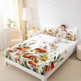 thumbnail image 4 of Feelyou Jungle Mushroom Full Size Sheets, Kawaii Snail Butterfly Bed Sheets, Cartoon Plant Botanical Sheet Sets, Breathable Home Decor, 4 Pieces, 4 of 7