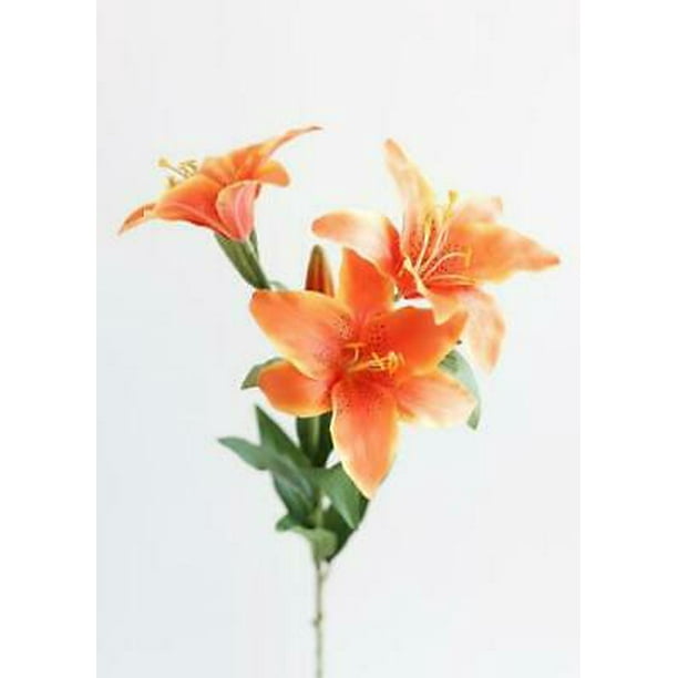 11pcs Artificial Lily Flowers 6 Heads Silk Flowers Real Touch Wedding