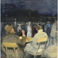 thumbnail image 2 of Christian Clausen 12x12 Black Ornate Wood Framed Double Matted Museum Art Print Titled: Evening Atmosphere in a Park in Paris. in the Foreground Sits a Couple and Consider the Crowds in Fron, 2 of 5