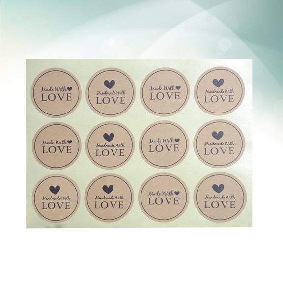 LOLIPPYY 20 Sheets Light Brown Sealing Stickers for Baking, Cookie Bag Tags, Decorative Adhesive Tape for Packaging