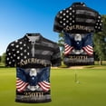 thumbnail image 4 of Jeiento 250th Anniversary Sleeveless Golf Shirt for Women Short-Sleeve Slim Fit Shirts for Men Eagle American Flag Breathable Summer Couple Matching Activewear Set, Men's XL, 4 of 6