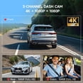 thumbnail image 5 of Screen for  Tablet   Screen for , 4K Dash Cam Portable  Play with 3  Camera Backup Camera,10.26"  Display FM Radio Stereo  5.2, 32GB Black, 5 of 7
