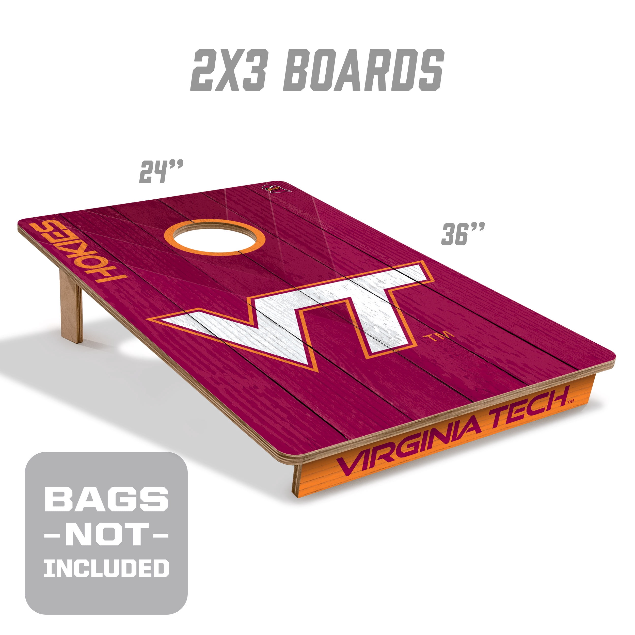 YouTheFan NCAA Virginia Tech Hokies 2' x 3' Cornhole Game No Bags