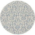 thumbnail image 2 of Nourison Jubilant Distressed Damask Ivory/Blue 8' x round Area Rug, (8' Round), 2 of 8