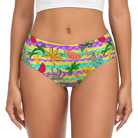 Womens Underwear - Multicolored Tropical No Show Seamless Underwear for Women  Soft Stretch Womens Panties  Hipster Ladies Panties Bikini Underwear Briefs