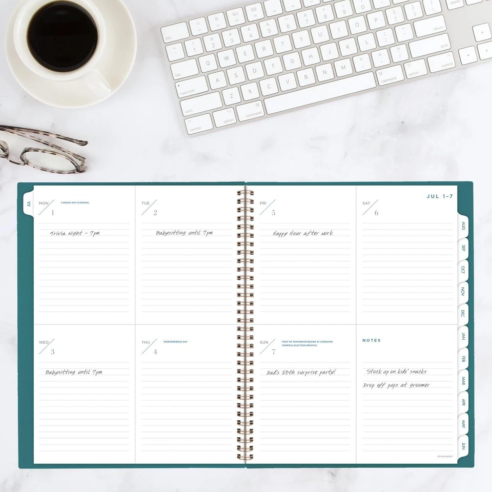 Planner 2024-2025 Academic, Weekly & Monthly, 8-1/2" X 11", Large, Monthly Ta...