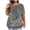 Gray, variant on Teissuly Women Fashion Casual Printing Shirts Short Sleeve Loose Plus Size Tee Tops Round Neck Tunic Blouse