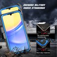 thumbnail image 4 of Njjex Phone Cases for Samsung Galaxy A15 6.5" 5G 2024, [Buit-in Temerped Glass Screen Protector] Combo Holster Belt Clip [Heavy Duty] [Kickstand] Full-Body Rugged Holster Case（Blue), 4 of 8