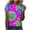 hgg029-Purple, variant on Ounisa Women Hippie Shirt Tie Dye Peace Sign Tshirts Hippy Peace Costume Hippie Outfit Tee