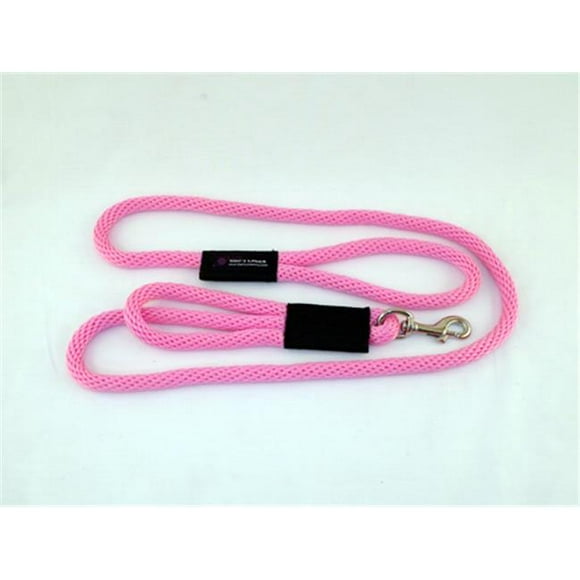 Soft Lines  2 Handled Sidewalk Safety Dog Snap Leash 0.62 In. Diameter By 6 Ft. - Hot Pink