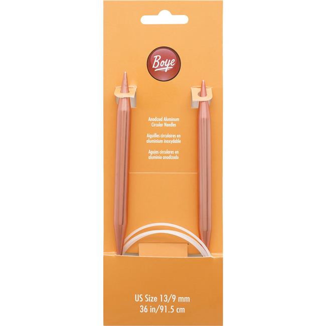 7351008 3 Boye Circular Aluminum Knitting Needles 36/"-Size 8//5mm