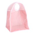 thumbnail image 1 of ZOUSSIQI Portable Storage Foldable Washing Clothes Laundry Basket Bag Mesh Net Pink JU316-80228, 1 of 11
