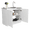 White, variant on Tuhome Napoles 39 in Kitchen Sink Cabinet and Utility Sink, Stainless Steel Top and Drainboard, Freestanding Laundry Base, 2 Doors, 1 Shelf, Kitchenette, 39.3 x 19.7 x 35.4 in, White and Light Oak