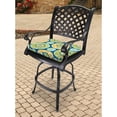 thumbnail image 2 of Jordan Manufacturing 17" x 19" Tabea Sunblue Multicolor Medallion Rectangular Outdoor Chair Pad Seat Cushion with Ties (2 Pack), 2 of 11