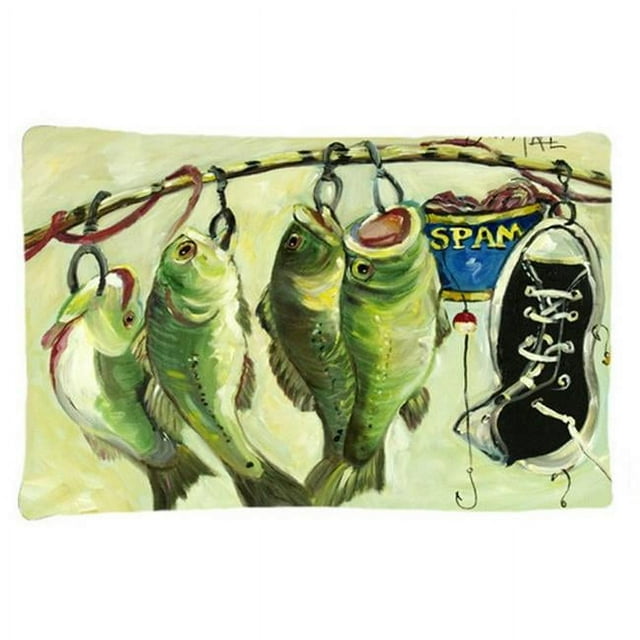 Caroline's Treasures JMK1113PILLOWCASE Nourriture de Récession Poisson Pêché avec Tissu Anti-Spam Taie d'Oreiller Standard