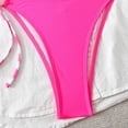 thumbnail image 4 of Women's Triangle Bikini Set Halter String Two Piece Swimsuit Brazillian Bathing Suit Cheeky Cute Swimwear (Pink,S), 4 of 6