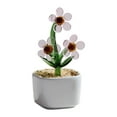 thumbnail image 3 of Adorno de flores de vidrio Figuras de plantas en macetas artificiales Decoración de la mesa de la colección del centro de decoración del hogar para la Rosa, 3 of 8