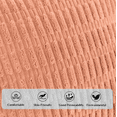 thumbnail image 3 of Sanmadrola Throw Pillow Covers 18x18 inch Set of 2 Corduroy Decorative Pillow Cases Couch Pillows Soft Boho Striped Cushion Cases Set for Sofa Living Room Couch Bedroom Car, Coral, 3 of 6