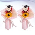thumbnail image 5 of CIMAXIC graduation 2pcs of One Set Delicate Sunflower Beautiful Bouquet Lifelike Flower Decor Decorative Bouquet Layout for Party Desktop Photo Graduation,11.81"X7.87"X3.15", 5 of 5