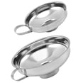 thumbnail image 2 of 2pcs Canning Funnel with Handle Metal Funnel Caning Kitchen Wide Mouth Funnel for Oil Liquor Canning, 2 of 8