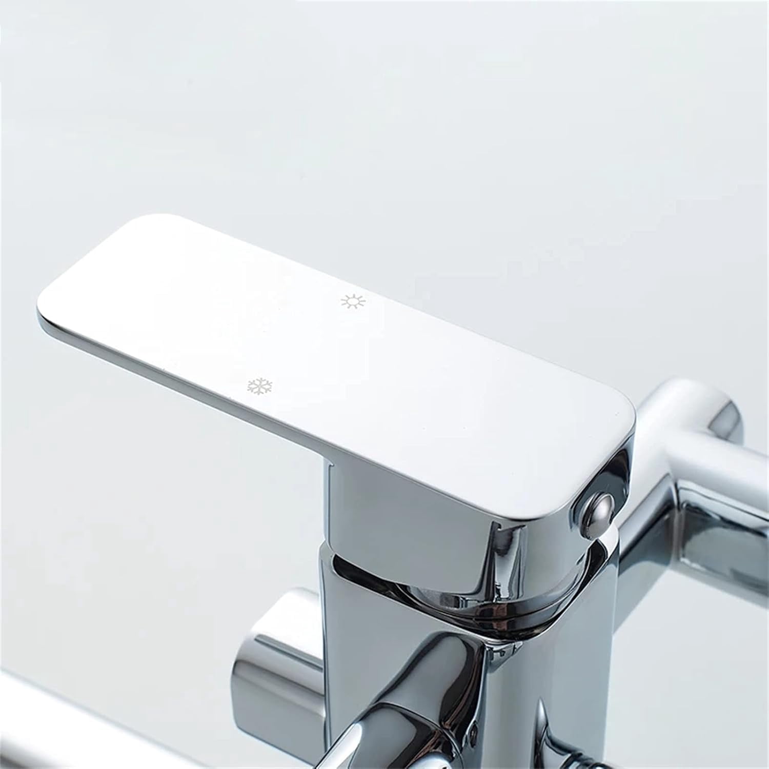 Tub Faucet with Long Outlet, Single Holder Dual Control Bath Shower Faucets Set Bathtub Faucet for Bathroom