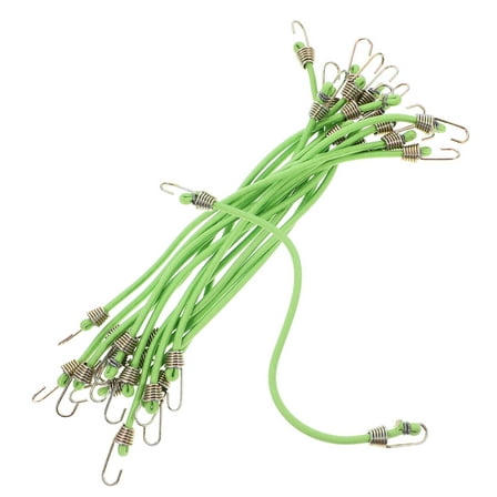 15 Pcs Bungee Rope for Securing Tarp Cords with Carabiner Hooks