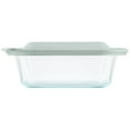 thumbnail image 2 of Pyrex® Deep 8" Square Glass Baking Dish with Sage Green Lid, 2 of 5