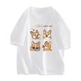 thumbnail image 1 of 100% Cotton Men's Graphic Print Dogs T-shirt, Casual Short Sleeve Crew Neck Tee for Summer Outdoor, 1 of 7