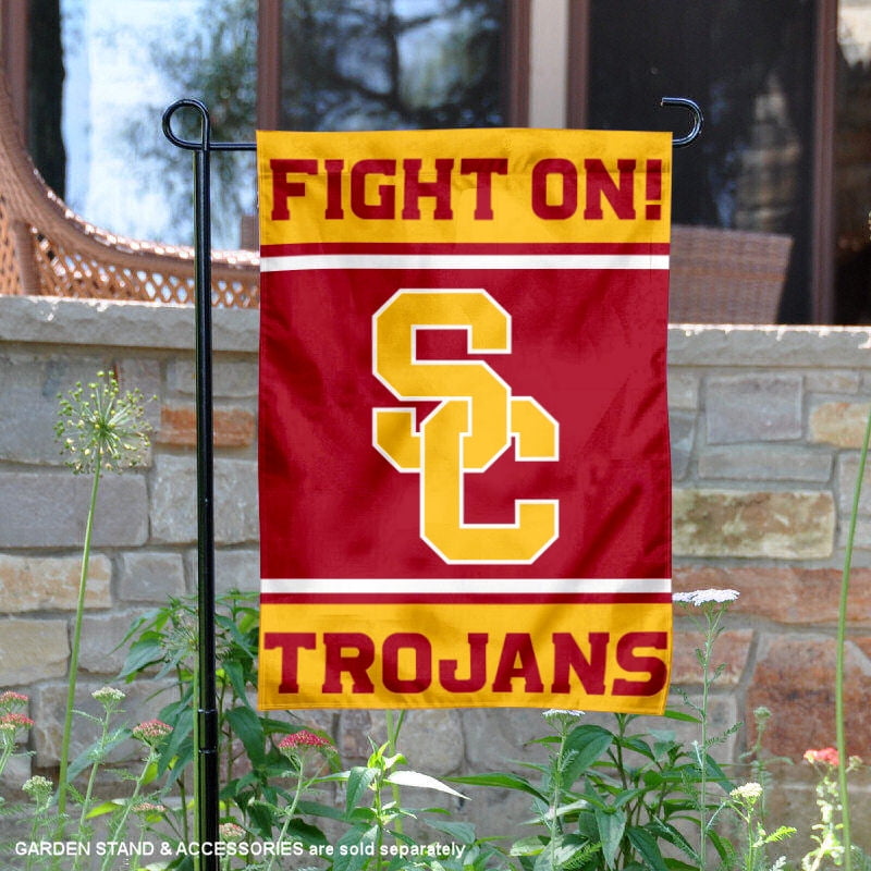 USC Trojans Fight On 13" x 18" College Garden Flag