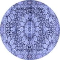 thumbnail image 1 of Ahgly Company Indoor Round Persian Blue Traditional Area Rugs, 5' Round, 1 of 4