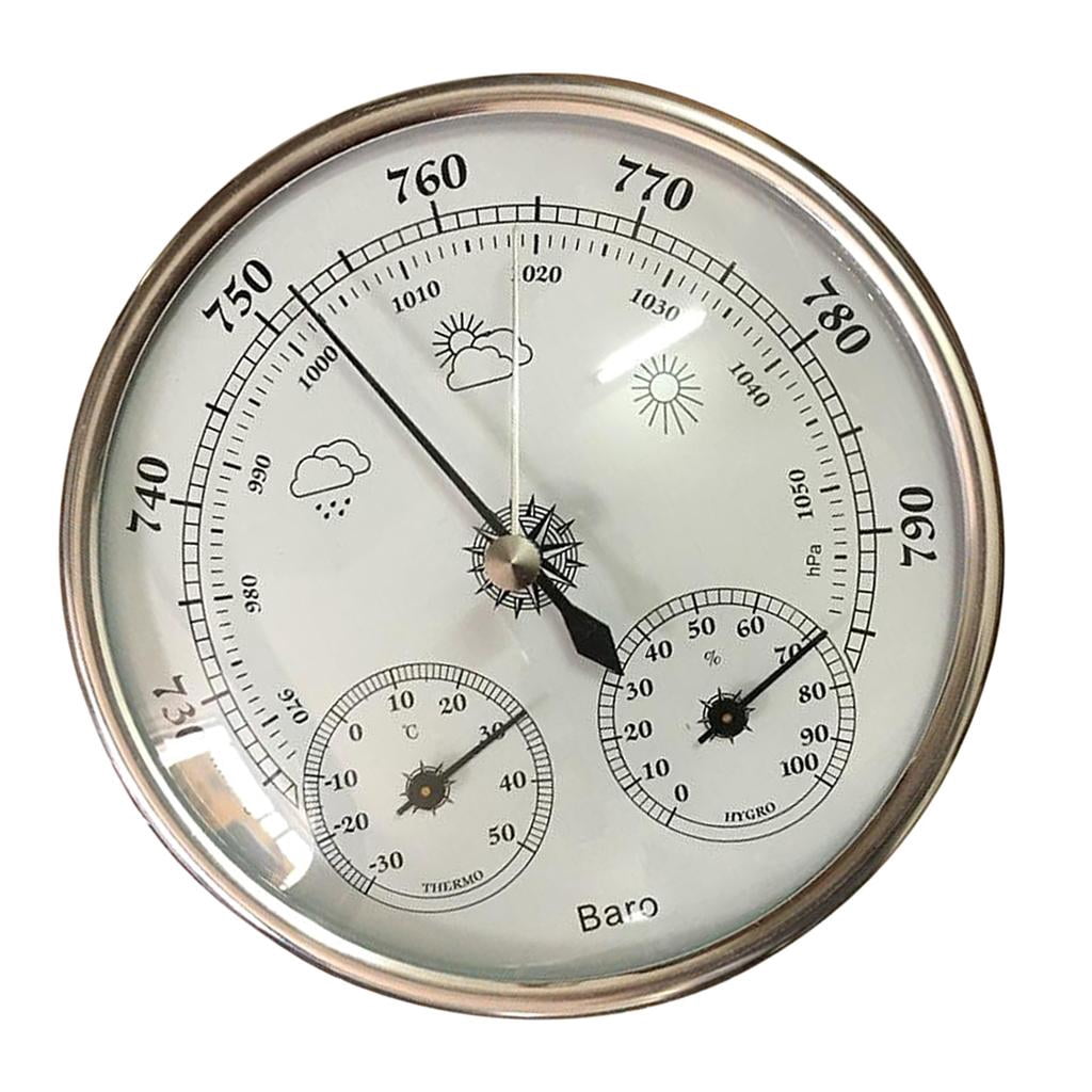 Thermometer, , Hygrometer,3 In Station For Office, Library, Upscale Restaurant Or Scientific