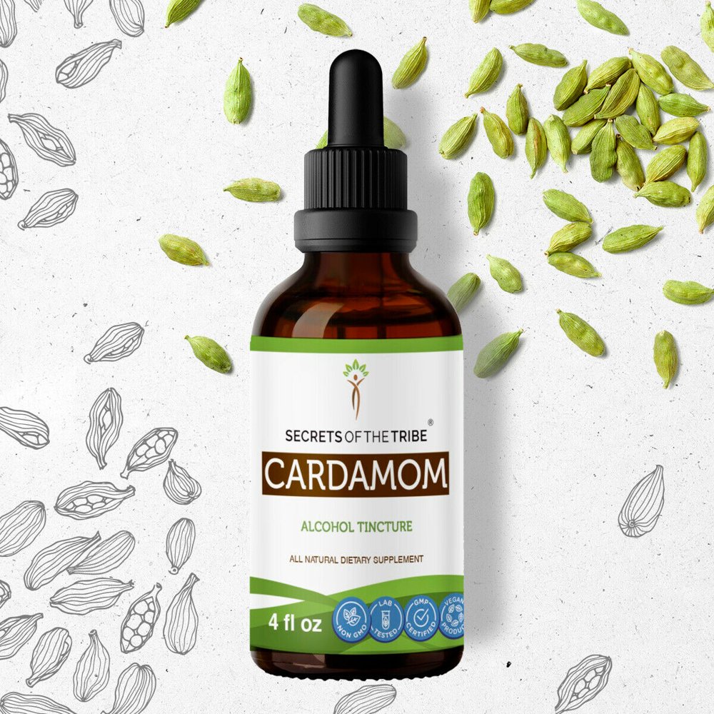 Cardamom Tincture Alcohol Extract, Organic Cardamom (Elettaria