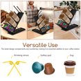thumbnail image 3 of OHOIOLLA Estante Negro Para Almacenamiento De Tazas De Café Con Cesta Extraíble Para Utensilios, 3 of 8