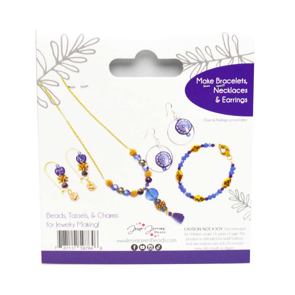 (2 pack) Jesse James Beads Window Box - Starry Night Blue, 100 Colorful Pieces for Teens & Adults