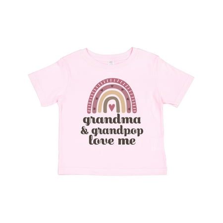 

Inktastic Grandma and Grandpop Rainbow for Girls Gift Toddler Toddler Girl T-Shirt