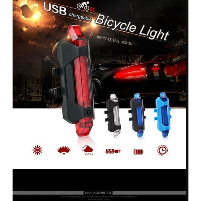 Luz Trasera Bici Led Advertencia de Seguridad Recargable USB DaraBaby D0121