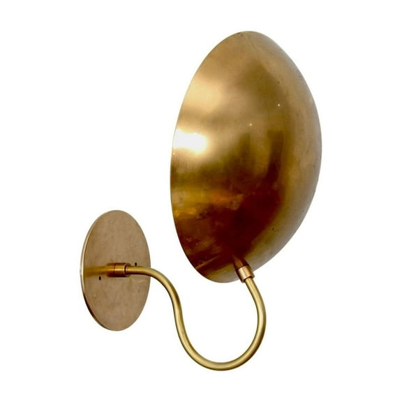 1 Light Shade Curved Arm Handmade Vintage Wall Mid Century Modern Raw Brass Sputnik chandelier light Fixture