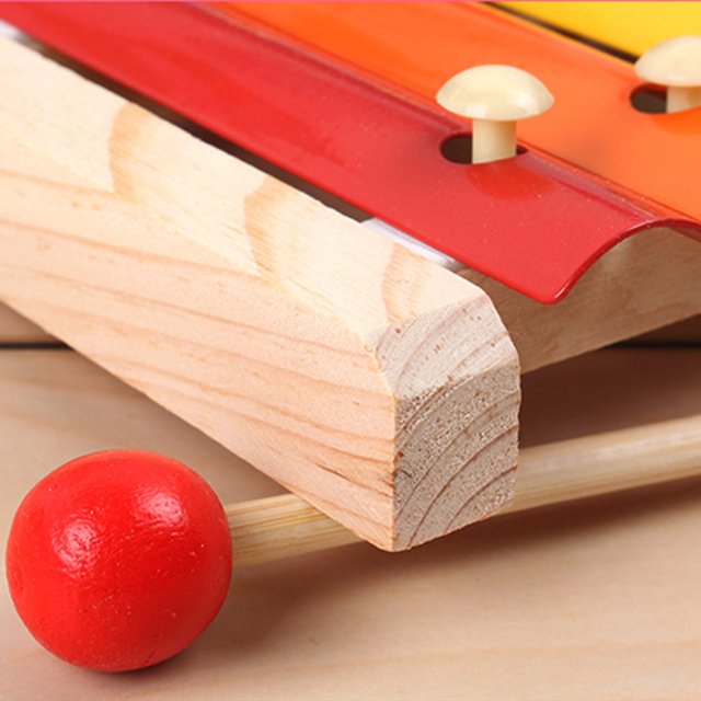 Piano de mano, instrumento Musical de madera colorido, juguete Montessori para niños Ehuebsd libre de BPA