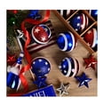 thumbnail image 4 of Caja decorativa colgante de 9 piezas de 8 cm para el Día de la Independencia, galvanizada, pintada a mano, en rojo, blanco y azul, con bolas decorativas., 4 of 9