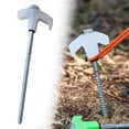 thumbnail image 2 of Solivara Threaded Camping Stake Screw In Ground Anchor For Tent And Outdoor Use Metal(White,3.15*9.84in), 2 of 9
