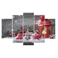thumbnail image 1 of Holiday Ornaments Christmas Santa Claus 5pcs Hd Canvas Print Home Decor Picture Wall Art Painting Q, 1 of 2